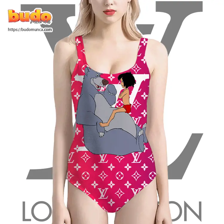 Lv feat baloo the jungle book swimsuit louis vuitton gift uninque for women